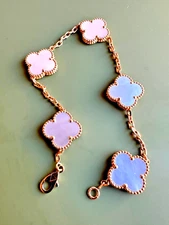 Van Cleef & Arpels Vintage Alhambra 7.5 Chain/Charm Bracelet 18kt Yellow Gold