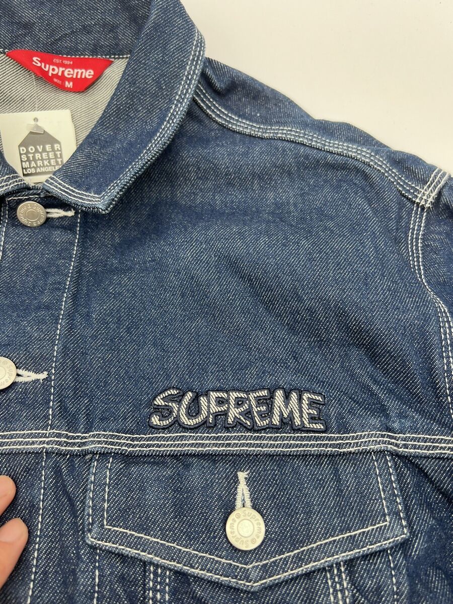 SUPREME SMURF Denim Trucker Jacket Blue Size Medium IN HAND SUPREME SMURF Denim Trucker Jacket Blue Size Medium IN HAND