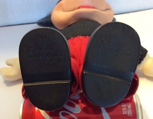 Muñeca cara de goma de felpa de Mickey Mouse de colección #2683 pantalones rojos clásicos lunares - Imagen 7 de 8
