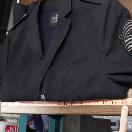 Express Blazer Mens S Navy Military Inspired Dapper Professional Contemporary - Picture 13 of 20