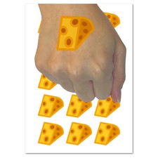 Wedge of Cheese Temporary Tattoo Water Resistant Fake Body Art Set