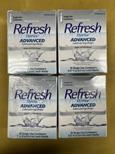 4 New Refresh Optive Advanced Lubricant Eye Drops - 30 Containers Each Ex. 11/26
