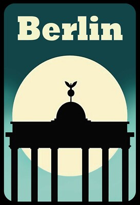 Blechschild, 20 x 30 cm, Berlin, Brandenburger Tor, Hauptstadt,  Neu,OVP