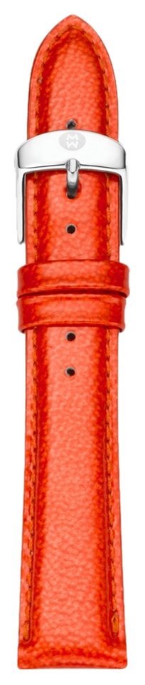 MICHELE 16MM NECTARINE RED PATENT LEATHER, BUCKLE WATCH