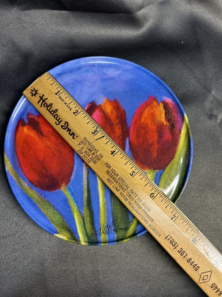 Remache/bandeja de melamina tulipán firmado por Ashdene de Australia Foto 3 de 4