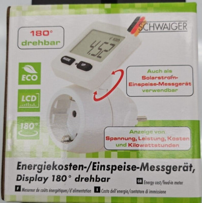 Stromverbrauchsmonitor Energiekostenmessgerät Verbrauchsanzeige in Weiß, Neu OVP