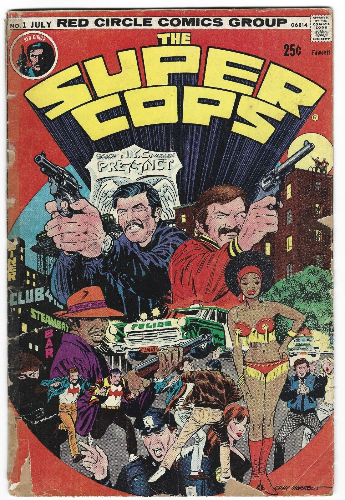 The Super Cops #1 👮 Acceptable/Good 👮Bronze-Age Red Circle (Archie) 1974