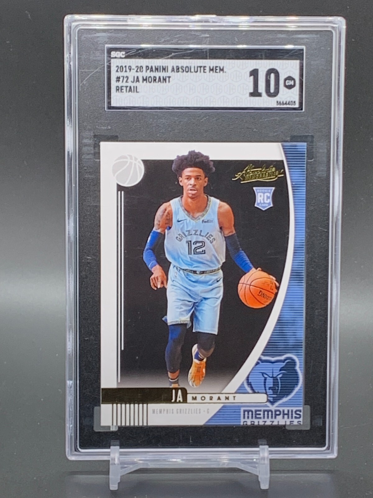 2019 Panini Absolute Retail #72 JA MORANT Rookie Gem Mint SGC 10
