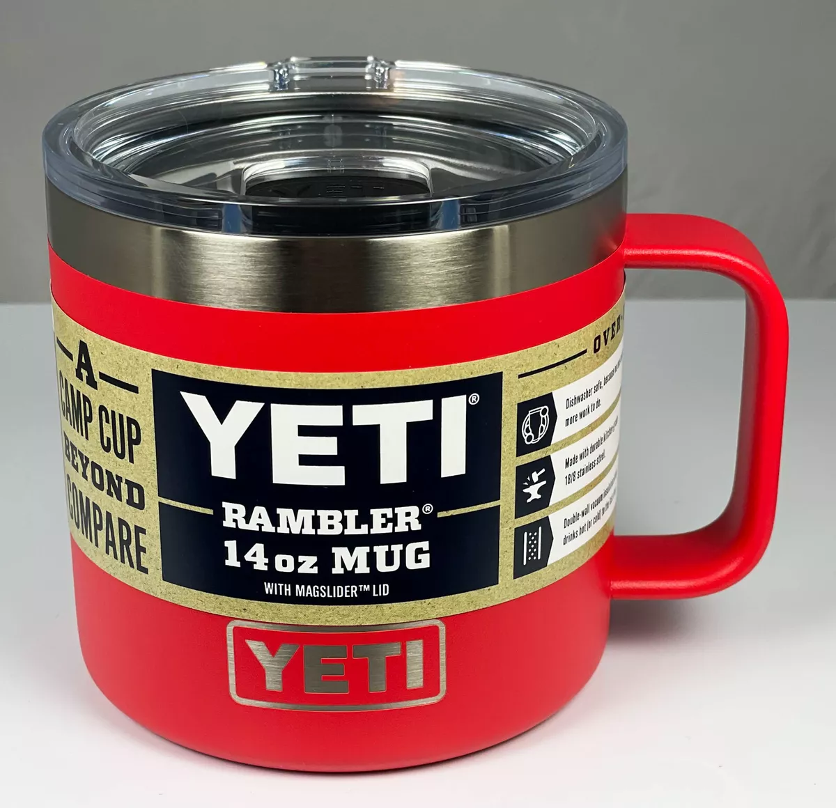 YETI Rambler 14 Oz. Mug RESCUE RED - New