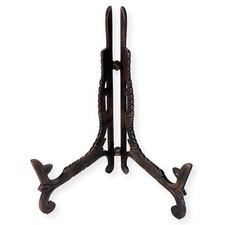 Large 10 inch Metal Easel Antique Copper Finish | Plate holder | Display stand