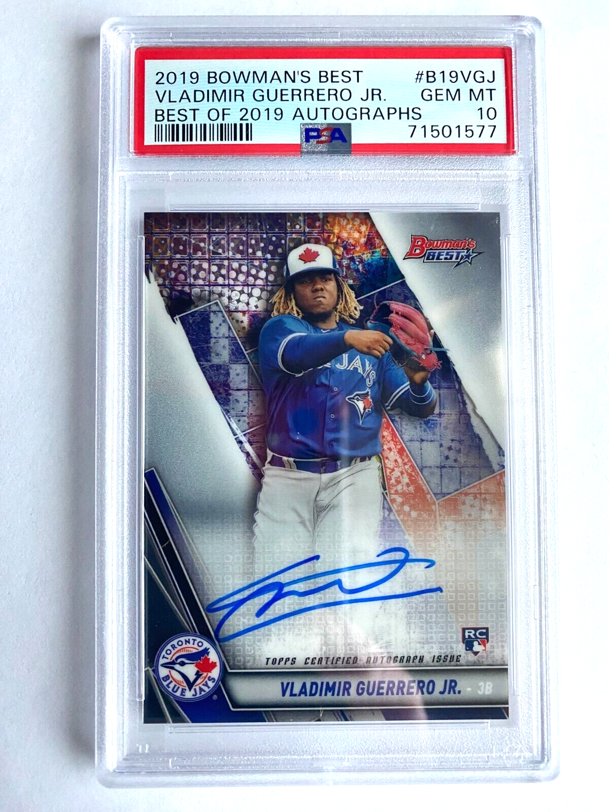 Vladimir Guerrero Jr. Autographed Signed 2019 Bowman