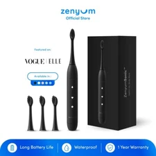 Sonic Electric Battery Toothbrush + Brush Heads Refills (3 Pcs)(Rechargeable)