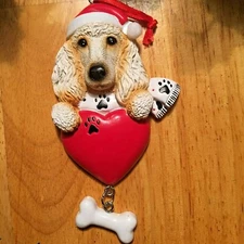 Brown / White Dog POLAR X Personalizable Christmas Tree Ornament Free Shipping!