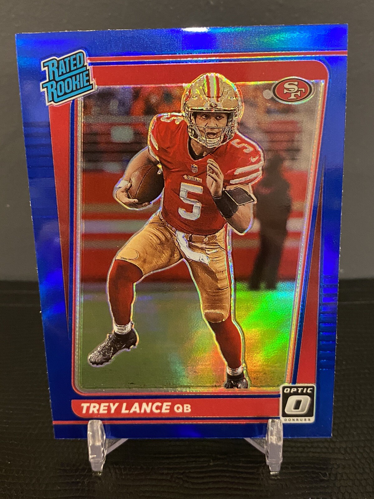 2021 Donruss Trey Lance Optic Preview Blue Prizm Rated Rookie RC #P-254 RARE