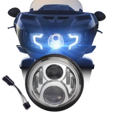 Eagle Lights 2020 Indian Challenger Chrome LED Projection Headlight Plug n' Play