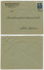 114922 - Beleg Wester & Wiehler, Maschinenpapiere - Gotha 24.11.1924 nach Selb