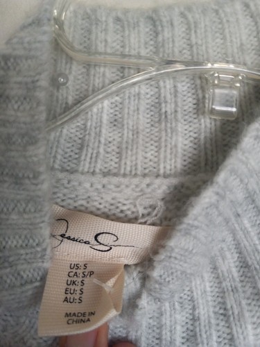 Jessica Simpson Womens Sweater Dress Size Small GrayvMini Cable Knit NEW - Picture 2 of 4