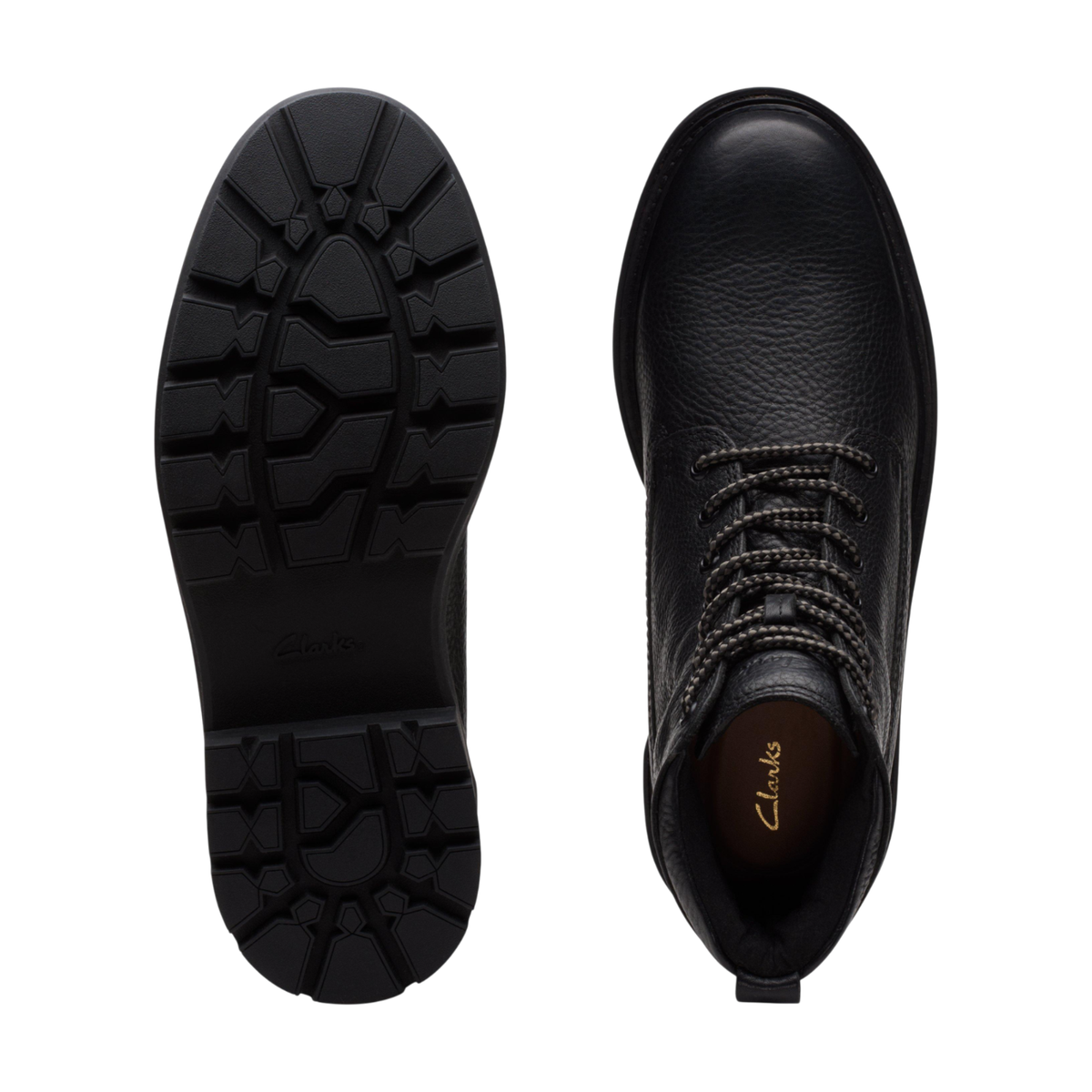 Clarks Mens Craftdale 2 Hi Boot. Black Leather. 26169000 Mens Clarks Craftdale 2 Hi Boot - Leather Black, Size 8.5 M  main image 3