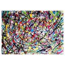 Jigsaw Puzzle: Acrylic Action Painting Print in Metal Tin, Jackson Pollock Style