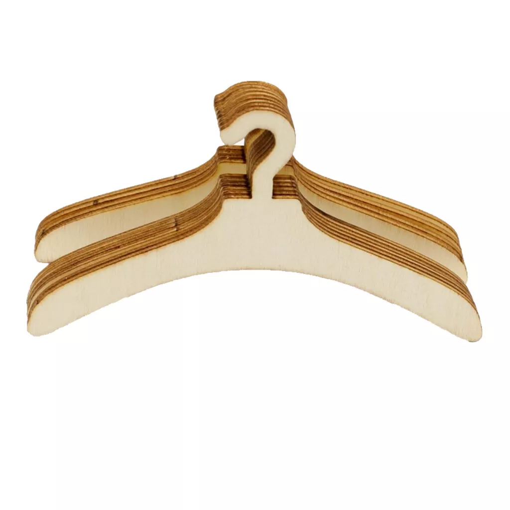 10 Pieces Baby Doll Clothes Hangers fits Homemade House Accessory