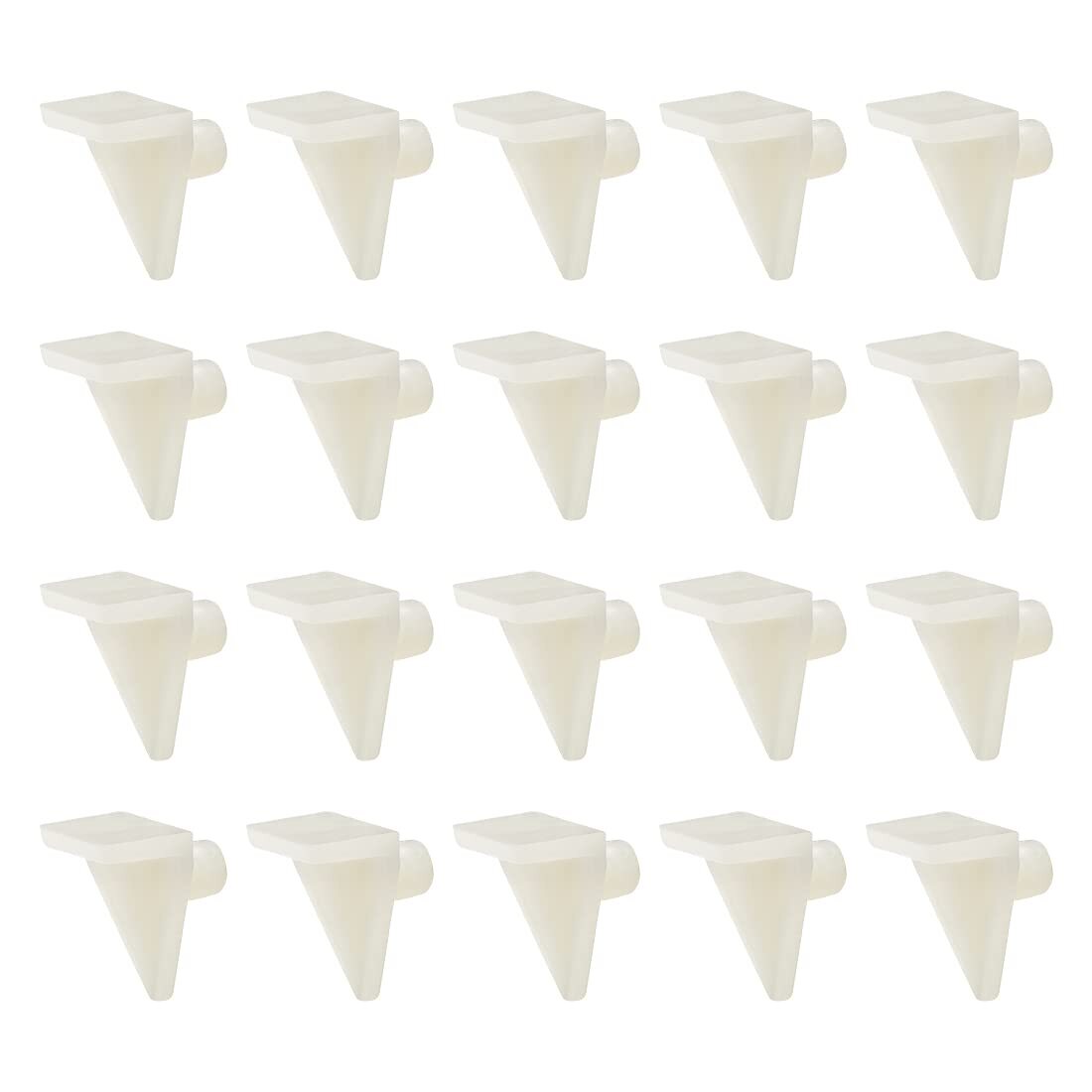 20pcs 5mm Plastic Cabinet Shelf Support Pegs Bracket Clips Holder-image