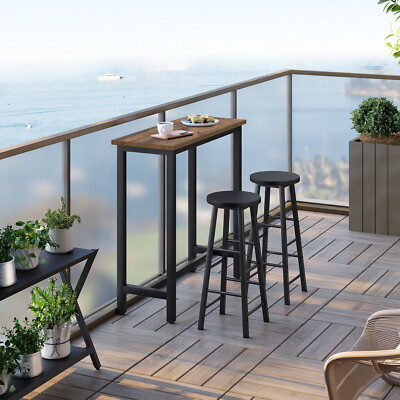 WOLTU Tavolo da Bar Rettangolare Alto Tavolino Bancone per Cucina