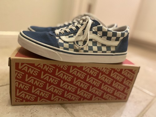 blue checkered old skool