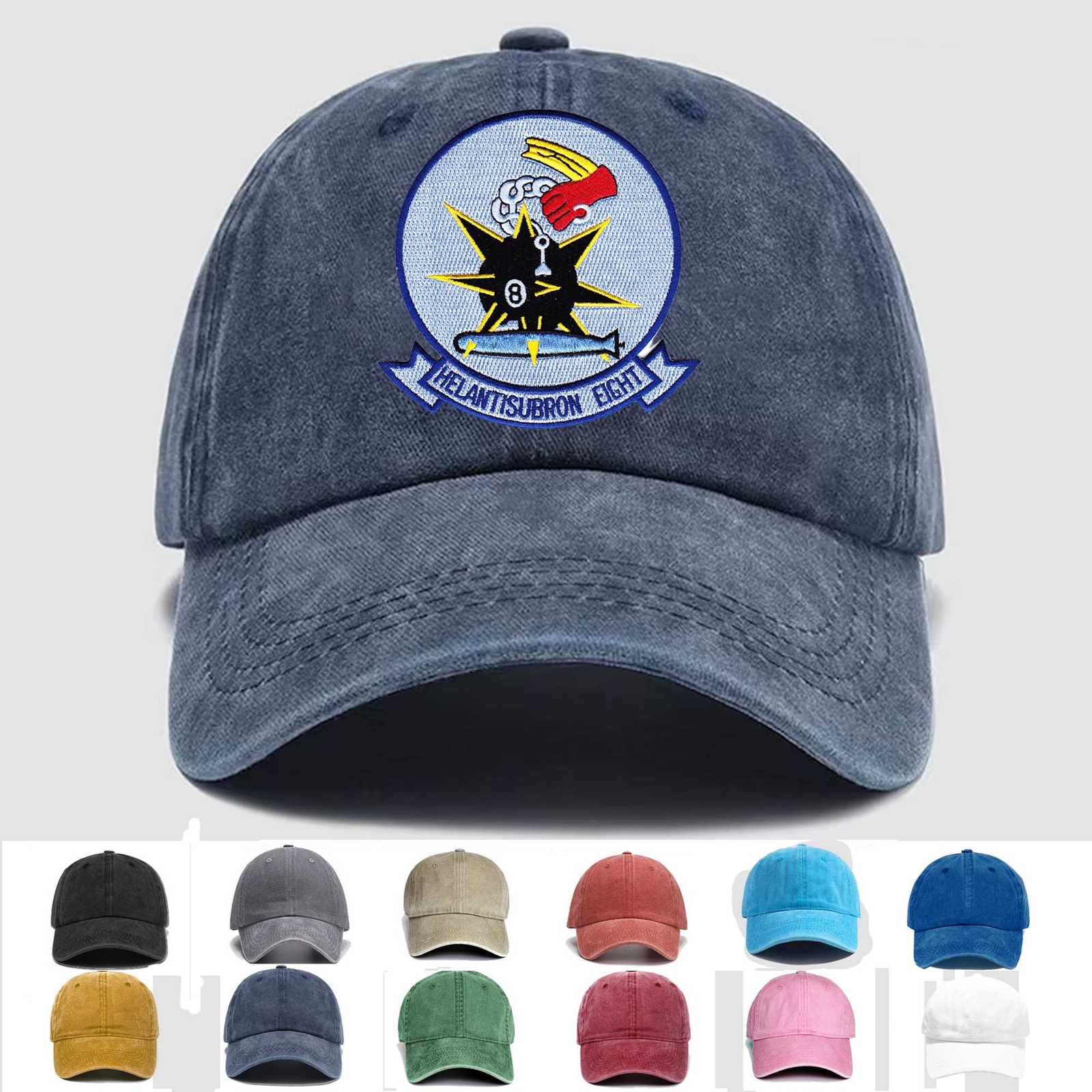 Custom Personalization Embroidered Hat HS-8 Eightballers, Veteran Cap, Gift Idea