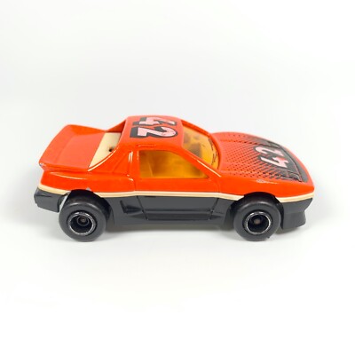 Vintage Majorette #206 Pontiac Fiero Orange Black #42 Race Car 1:55 France