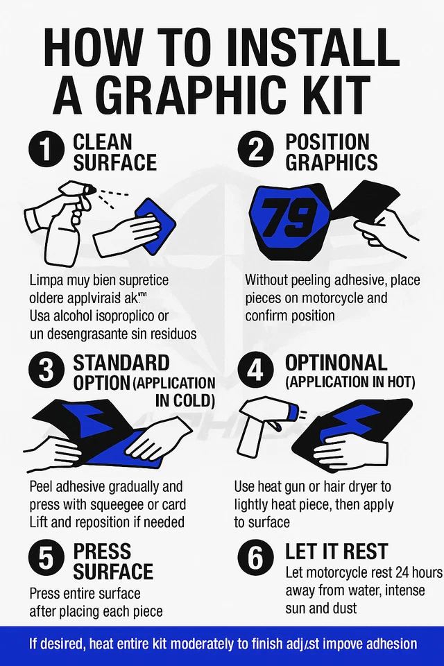 ГРАФИЧЕСКИЙ НАБОР НАКЛЕЕК ДЕКО 2015-2021 YAMAHA YZ125 YZ250 2019 2018 2017 - Изображение 4 из 4