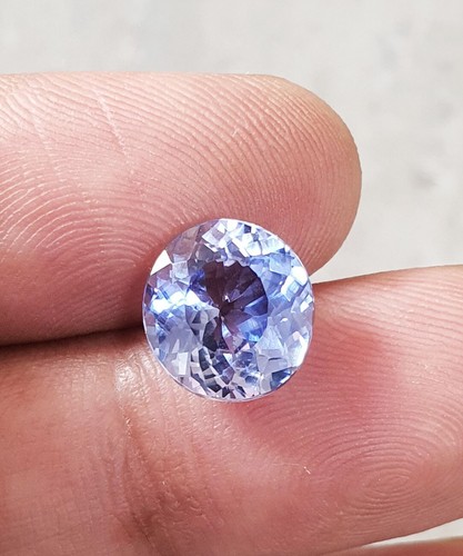 Gemas sueltas cultivadas en laboratorio de zafiro azul aciano corte ovalado impecable de 5,33 quilates - Imagen 1 de 11