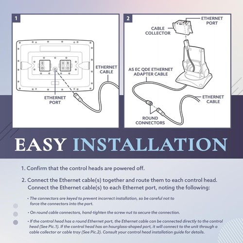 720073-6 5 Foot Ethernet Cable AS EC 5E Replace for Humminbird,Fit for APEX,Onix - Bild 5 von 14