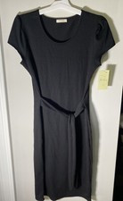 NEW Women’s XL Blk Knit SSleeve Dress Sexy Classic Knee Length Business Casual