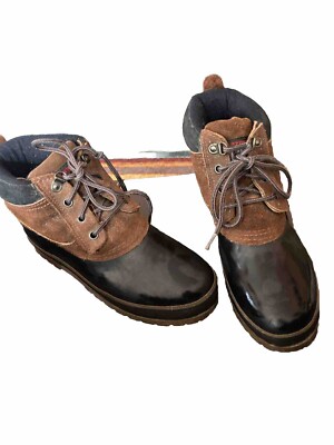 Thermolite Land Rover Waterproof Insulated Boots Womens Brown Suede With  Black