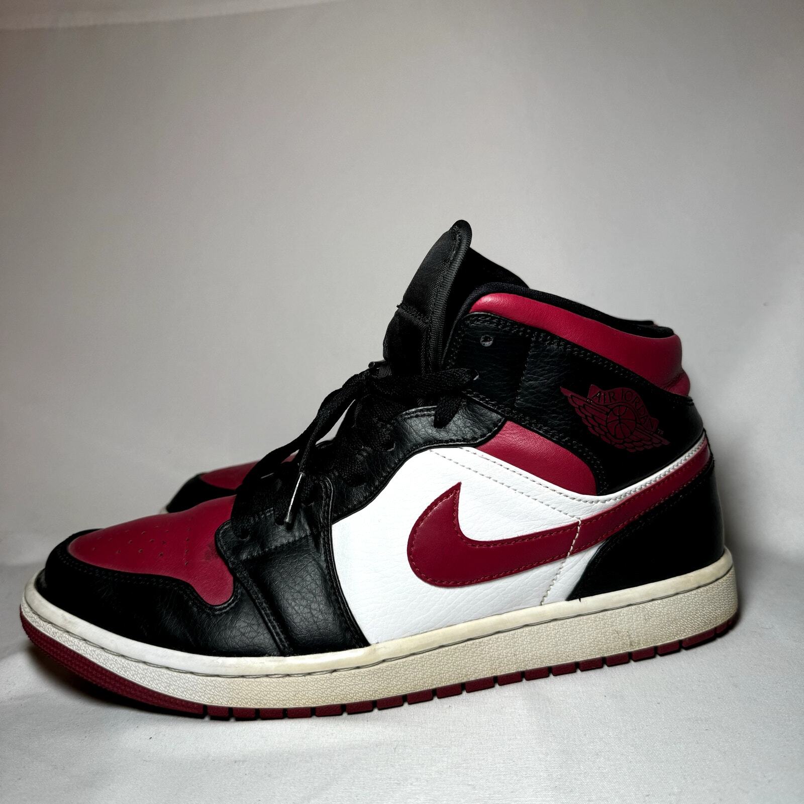 Nike Air Jordan 1 Mid Noble Red Men's Shoes - Size 11 - 554724 066