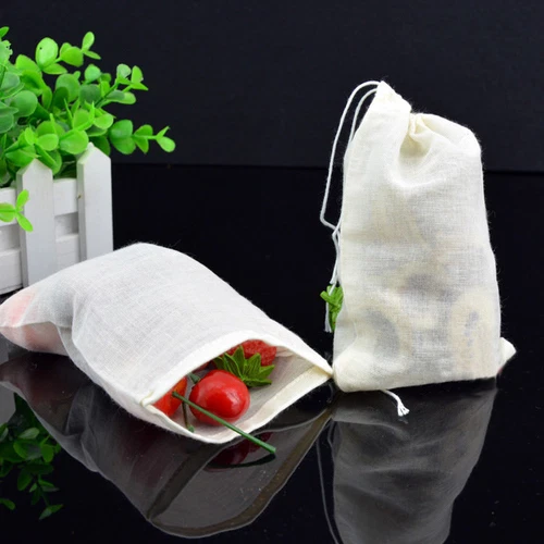 100pcs Cotton Muslin Drawstring Bath Bag Soap Herbs Tea Bags 3x4"4x6"8x10"12x16" - Picture 19 of 22