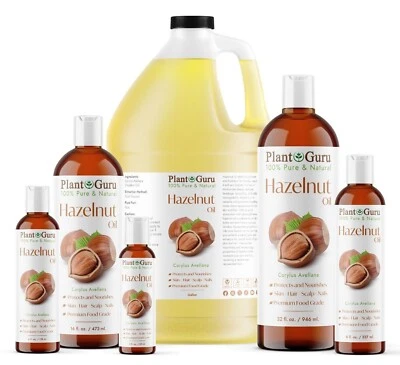 PLANT GURU Hazelnut Oil Cold Pressed 100% Pure Natural Carrier Refined