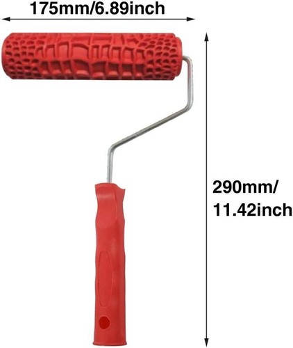 7'' Patterned Paint Roller for Wall Decoration Classic Brick Embossing Texture - Picture 3 of 9