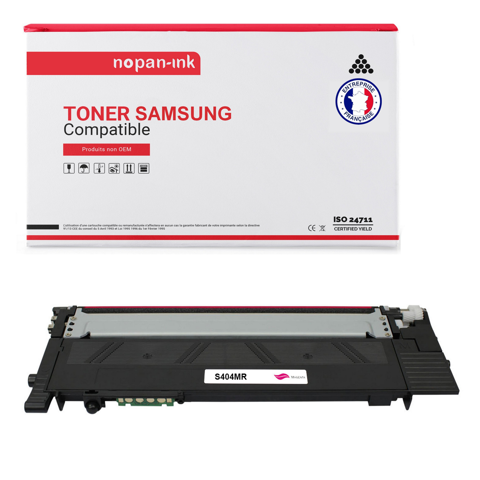 Toner CLT-M404S magenta compatible Samsung haute precision Nopan-Ink pour impressions nettes