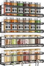 Spice Rack Organizer Wall Mounted 4tier Stackable Hanging Spice Storage Racksgre