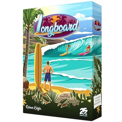 Longboard - Tile Placement Racing Card Game for Family, and Adults (2-4 Players,