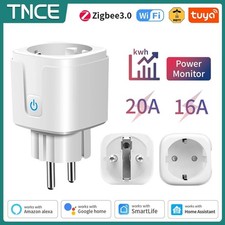 Prise intelligente WiFi Zigbee 3.0 TNCE 16A/20A, moniteur de puissance,