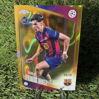 Guille Fernandez/50 Topps Chrome UCC 25/26 Gold Lava /FC Barcelona Rookie