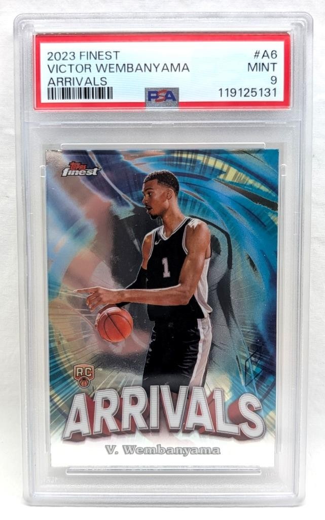 2023-24 Topps Finest - Arrivals Victor Wembanyama #A-6 (RC) - PSA 9 MINT
