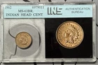 1862 Indian Head Cent — INS Graded — Unique Vintage Holder/Slab