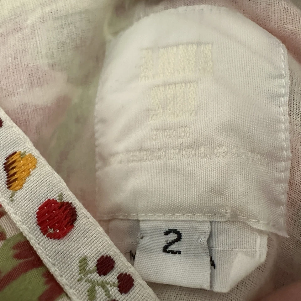 Anna Sui Dress Size 2 Strawberry Shortcake Fruit babydoll boho Festival Peasant - Image 3 of 4