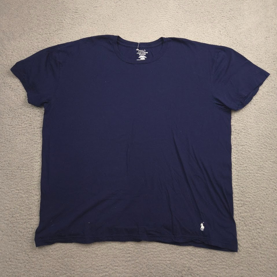 Polo Ralph Lauren T Shirt Mens 2XL Navy Cotton Crewneck Short Sleeve Classic Fit