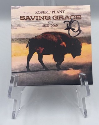 ROBERT PLANT SIGNED AUTOGRAPHED ON COVER SAVING GRACE CD BOOKLET W/ PROOF LED