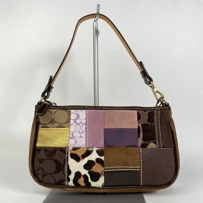 Coach Patchwork Mini Demi Pouch Handbag 7071 Used item For Woman