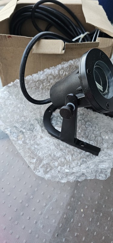 Halogen Single Flood Light Fixture w/ Mounting Bracket, Cable & Connector